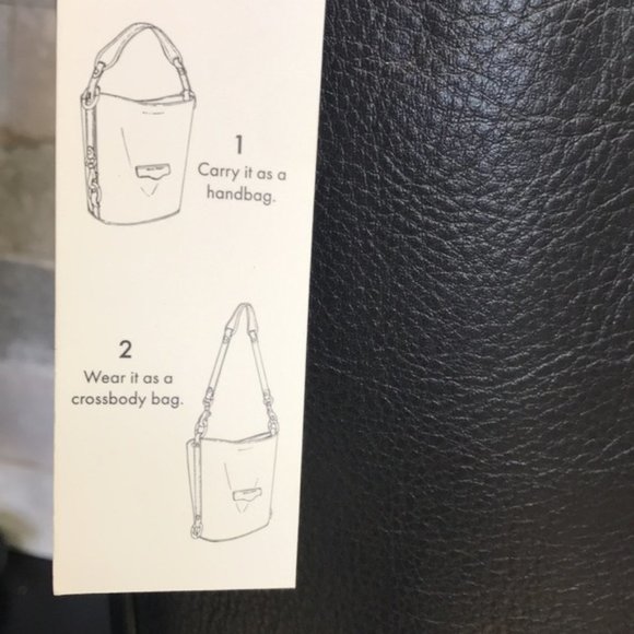 REBECCA MINKOFF Utility Convertible Leather Bucket - Picture 9 of 10